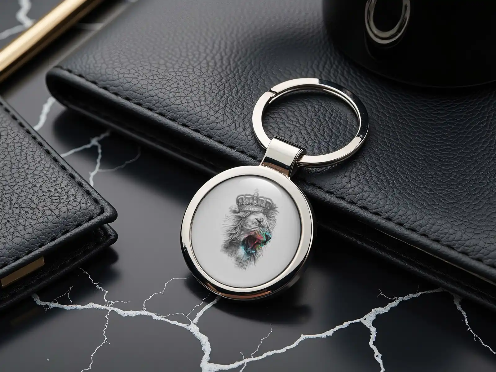 Pet Keyring Tag Metallic Design Force
